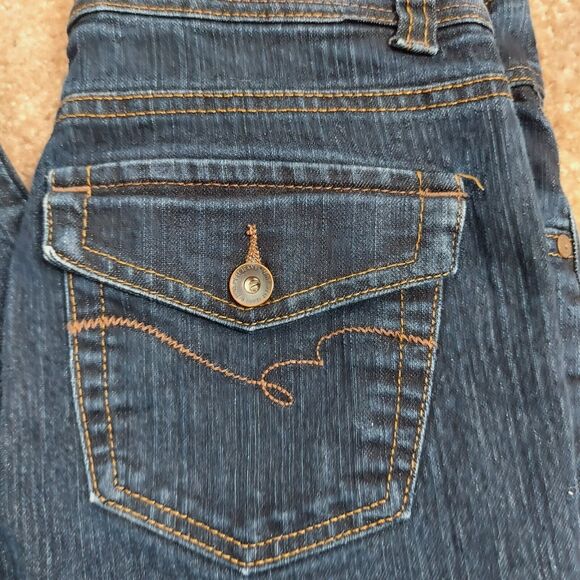 Nine West Jeans Womens Size 6 Mid-Rise Bootcut Jeans Dark Wash Back Flap Pocket - Picture 11 of 12